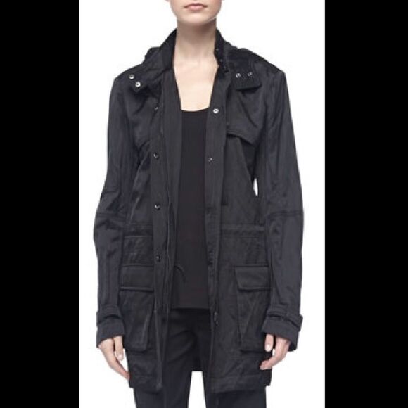 Vince. Sz S Black Jacket Luxe Short Anorak $595 - Picture 1 of 8